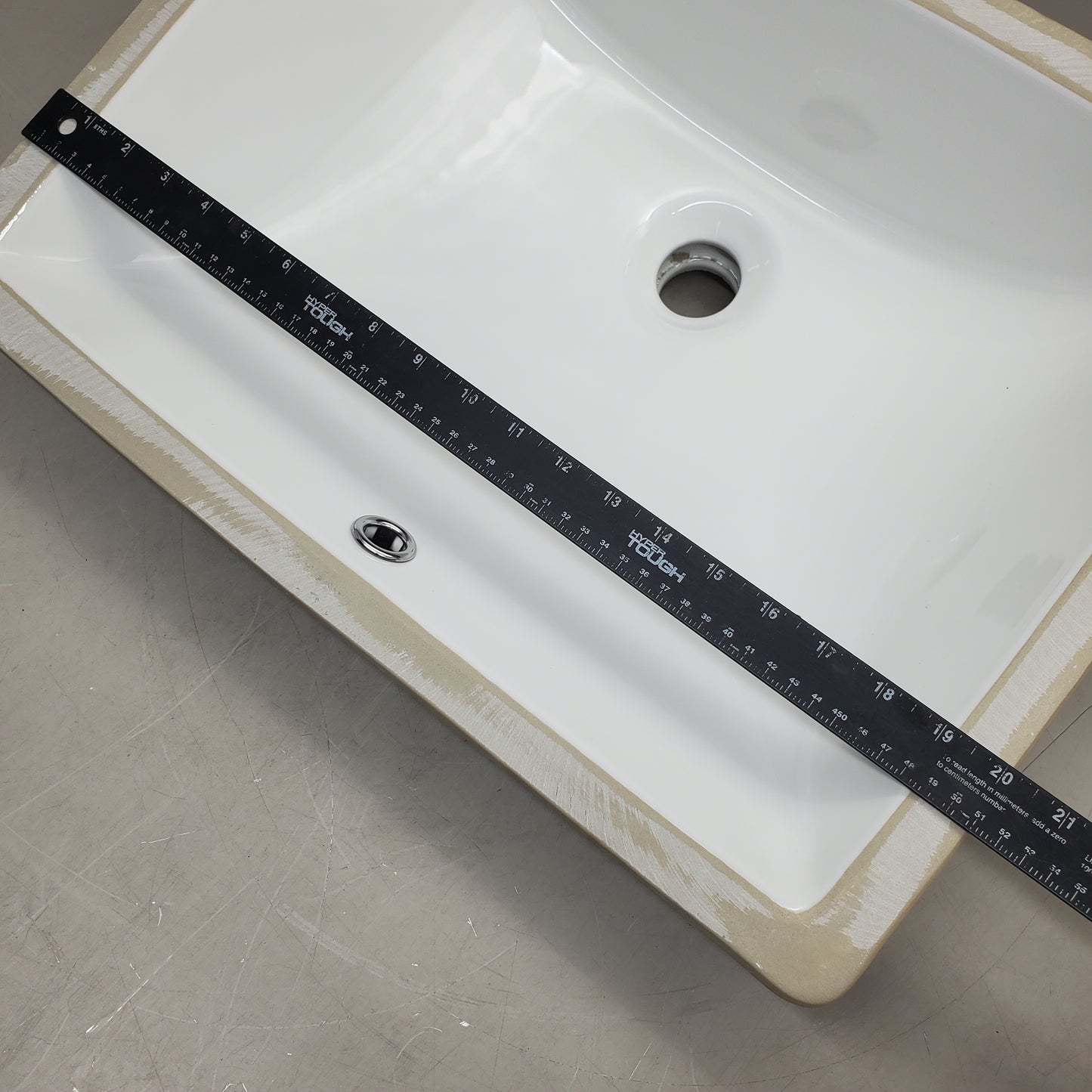 CURATED Porcelain Undermount Sink 18" x 13" White U1813
