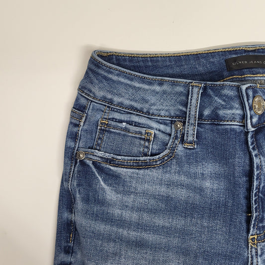 SILVER JEANS CO. Suki Mid Rise Capri Women's Sz 27/23.5 Indigo L43920ecf252