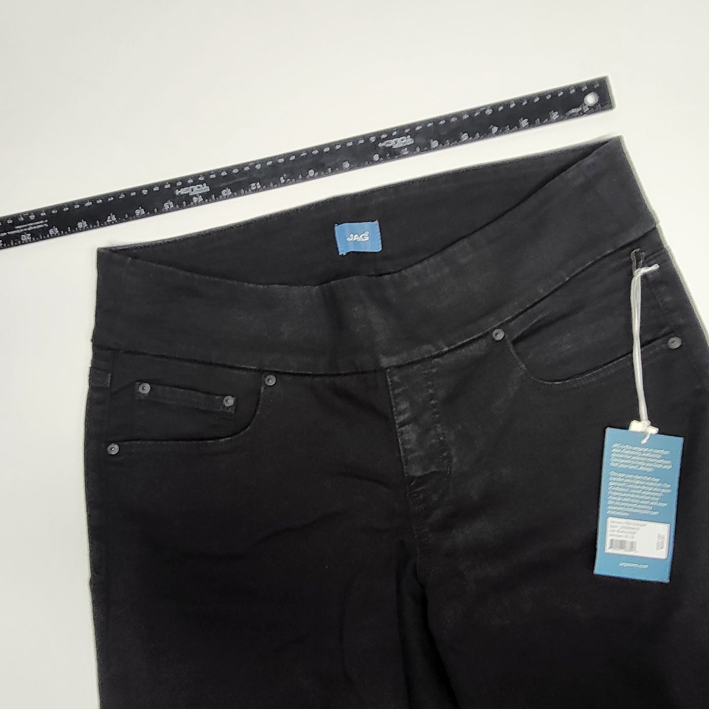 JAG Peri Mid Rise Straight Sustainable Denim Jeans Women's Sz 16/33 Black