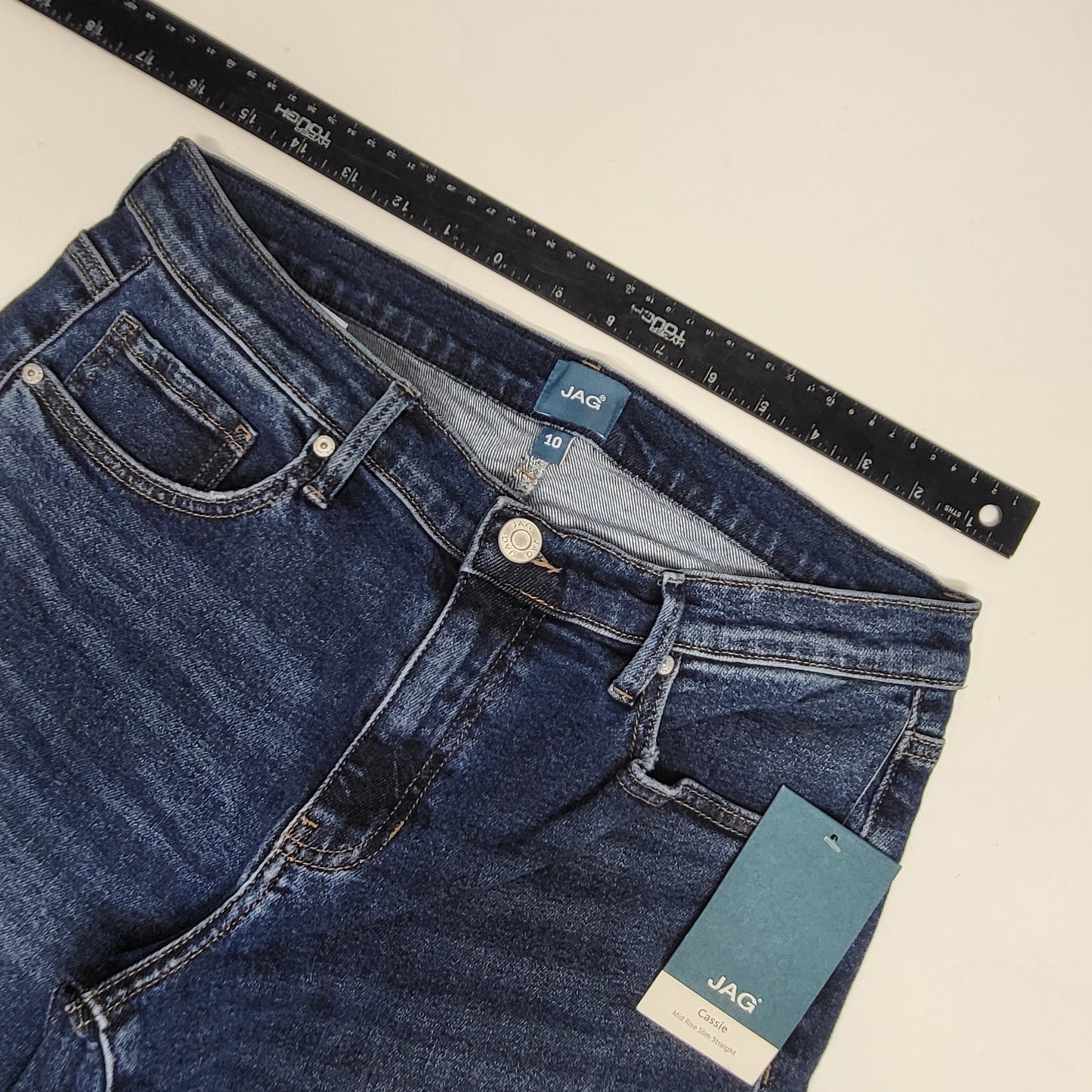 JAG Cassie Mid Rise Slim Straight Womens Sz 10/29 Chateu Blue J2940SAT385