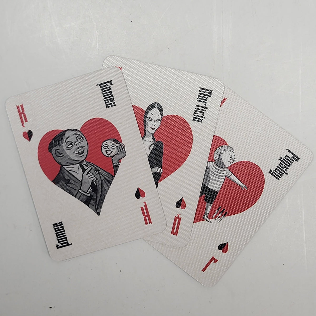 ZA@ POMEGRANATE The Addams Family Playing Cards Characters Designs Black