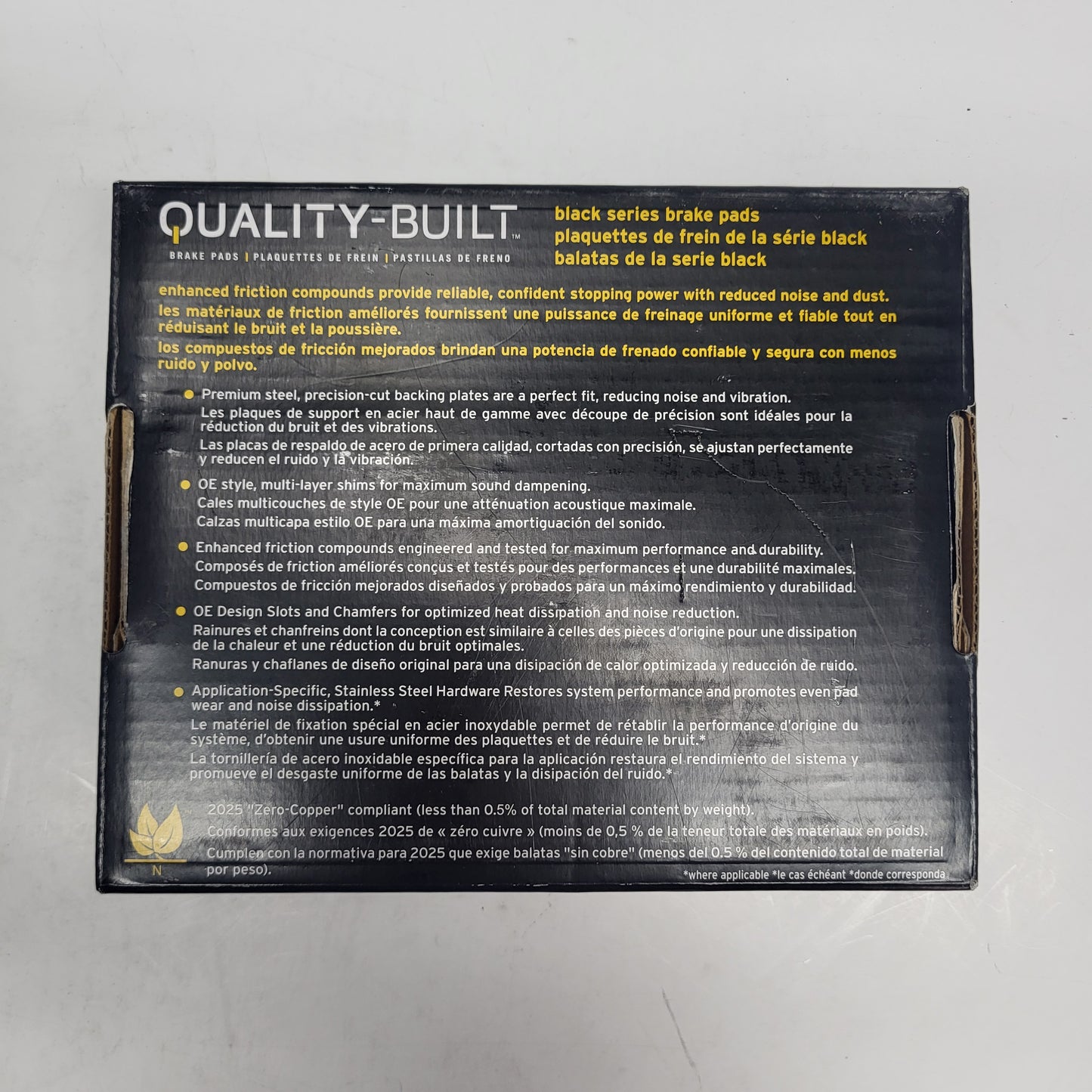 QUALITY-BUILT Ceramic Disc Brake Pad Set Black Rear 1003-1613C