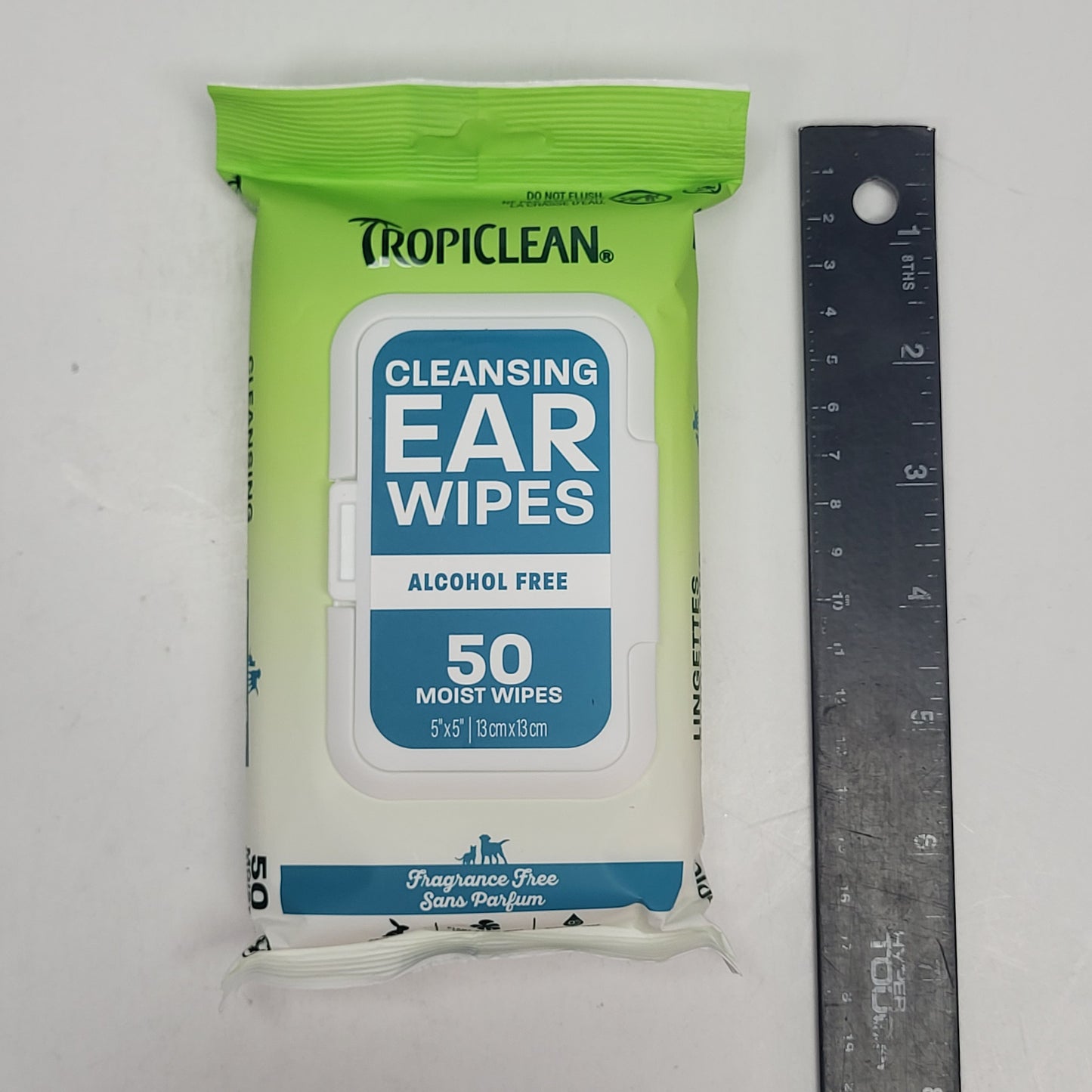 TROPICLEAN (4 PACK) Cleansing Moist Pet Ear Wipes Fragrance Free 50 Wipes