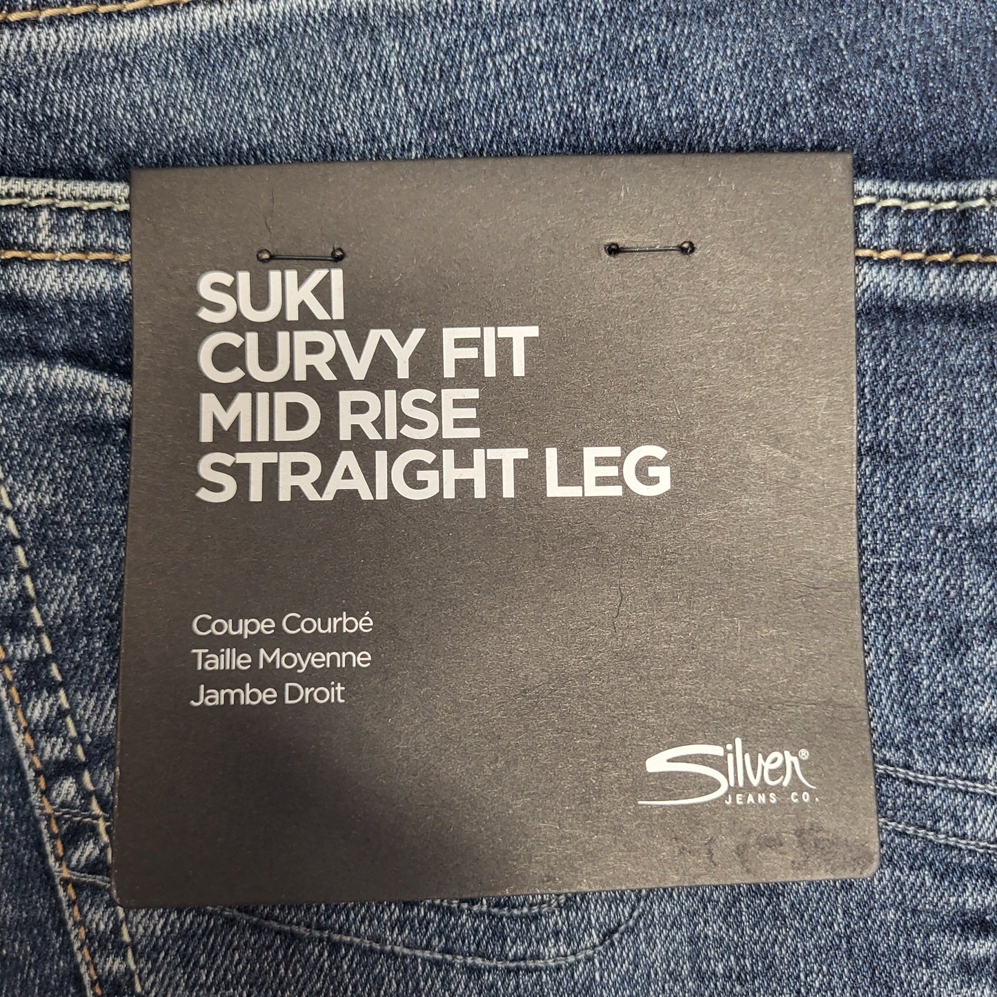 SILVER JEANS CO. Suki Curvy Fit Straight Leg Sz 34/29 Indigo L93413EAE389