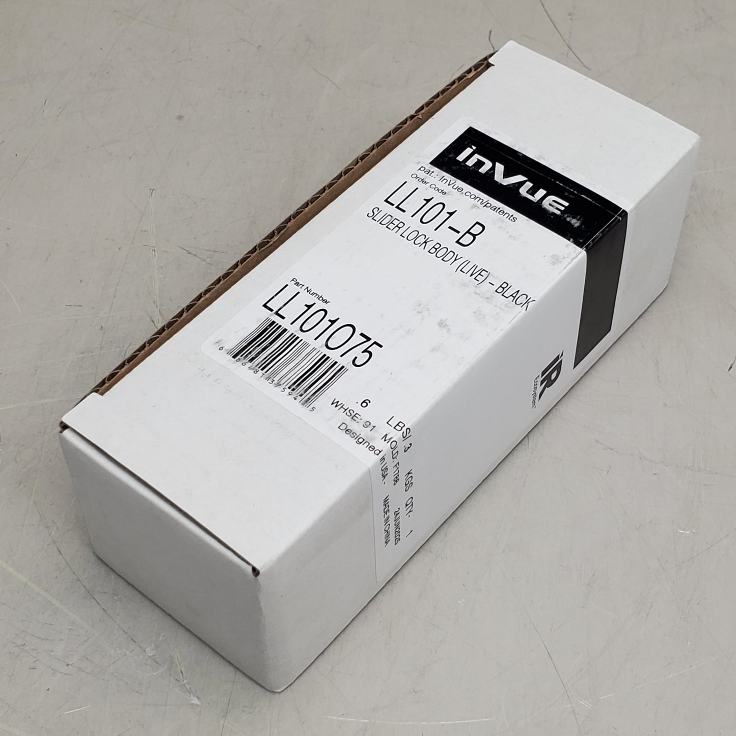 INVUE Slider Lock Body Live for Ir Ecosystem Black LL101O75 LIVESMLOCK
