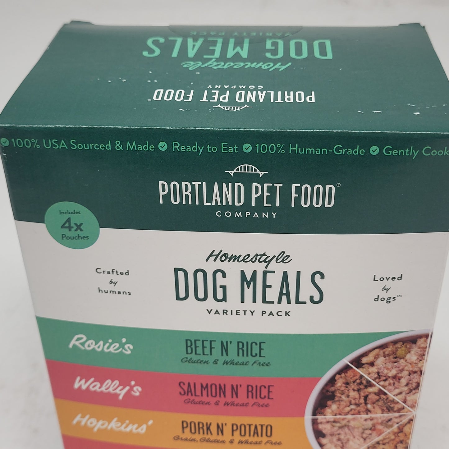 PORTLAND PET FOOD Homestyle Dog Meals Variety Pack 4 Pouches 4-9 oz BB 05/27
