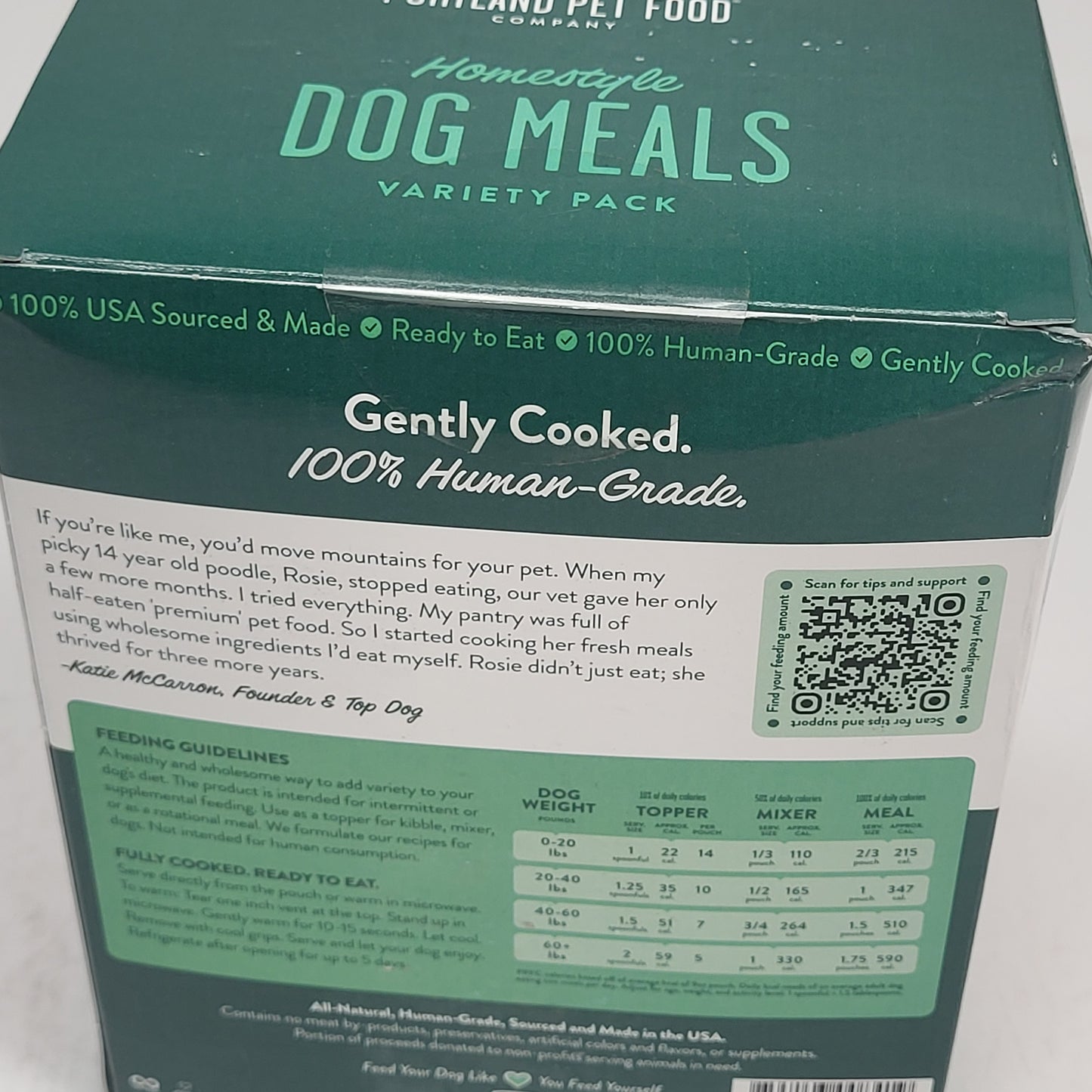 PORTLAND PET FOOD Homestyle Dog Meals Variety Pack 4 Pouches 4-9 oz BB 05/27