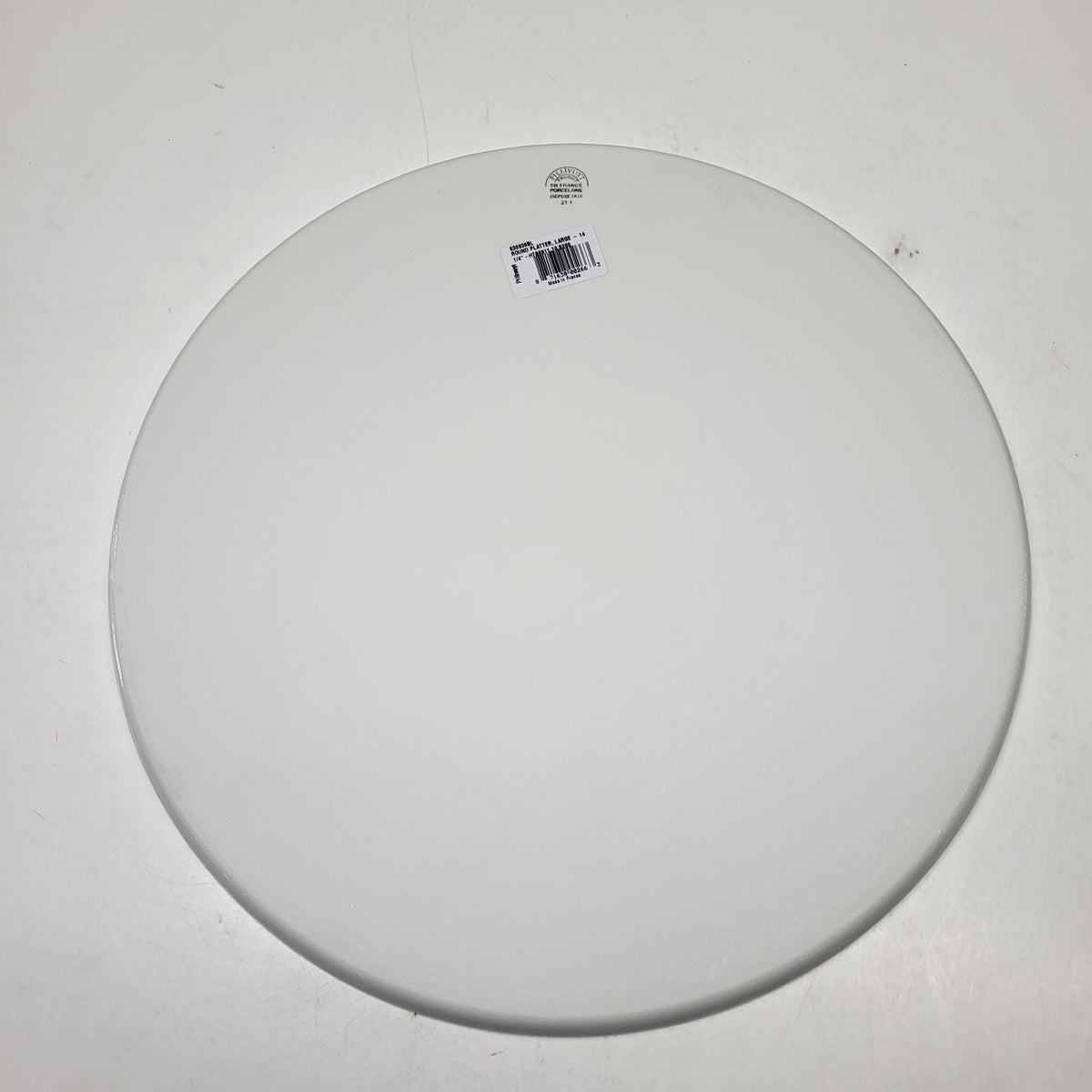 PILLIVUYT Porcelain Round Platter Large 14.25"x14.25" 630936BL