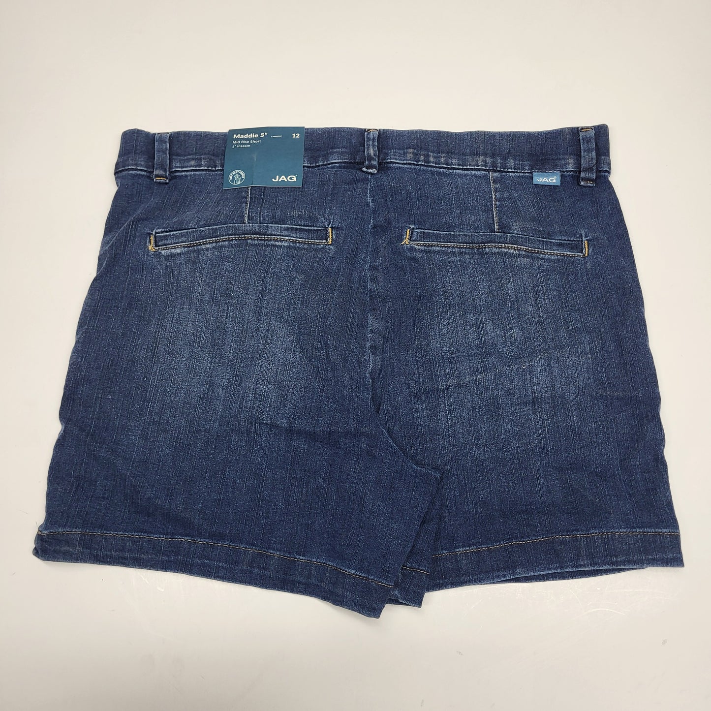 JAG Maddie Mid Rise Pull-On Short Womens Sz 12/5 Coral Blue J5105AU214