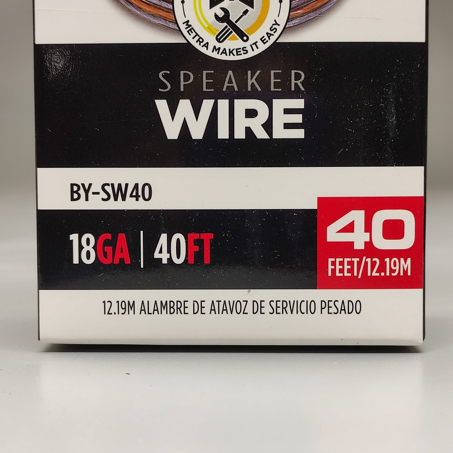 METRA SPEAKER WIRE 40' Spool 18-Gauge Speaker Wire - Clear SW40