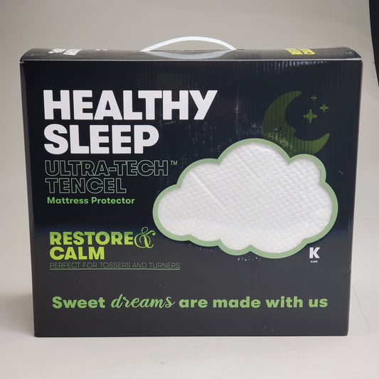 HEALTHY SLEEP  Ultra-Tech Tencel Mattress Protector King White 10-TNCL-06/6-ULTRATENCL