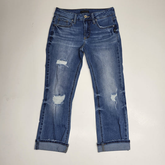 SILVER JEANS CO. Suki Mid Rise Capri Women's Sz 27/23.5 Indigo L43920ecf252