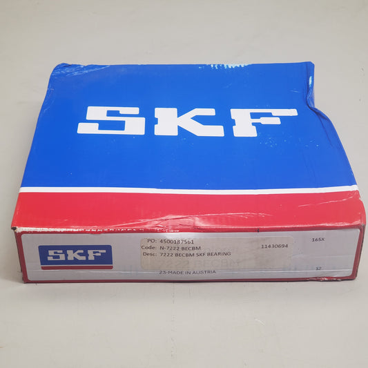 SKF BECBM Angular Contact Single Row Ball Bearing 110x200x38(mm) 7222