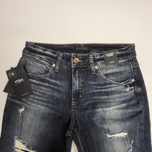 SILVER JEANS CO. Boyfriend Mid Rise Sz 28/29 Indigo L27101EGX360