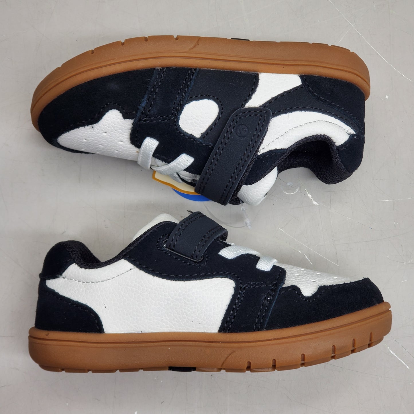 STRIDE RITE SRT London Sneaker Shoes Toddler SZ 6.5W Black / White BB039307