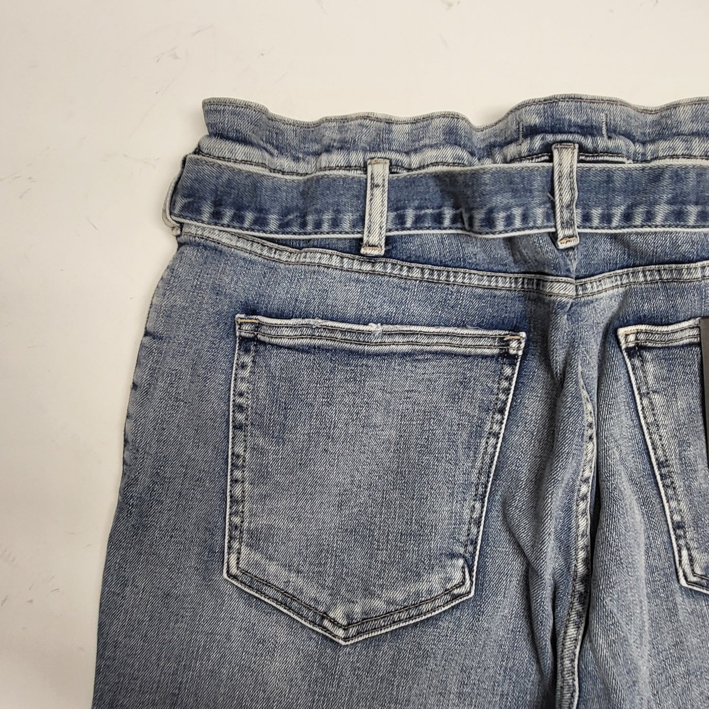 SILVER JEANS CO. Paper Bag Crop High Rise Straight Eco Friendly Sz 33/27 Indigo