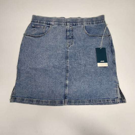 JAG On-the-go Mid Rise Pull-On Skort Womens Sz 10 Silver Lake J3101CSA220