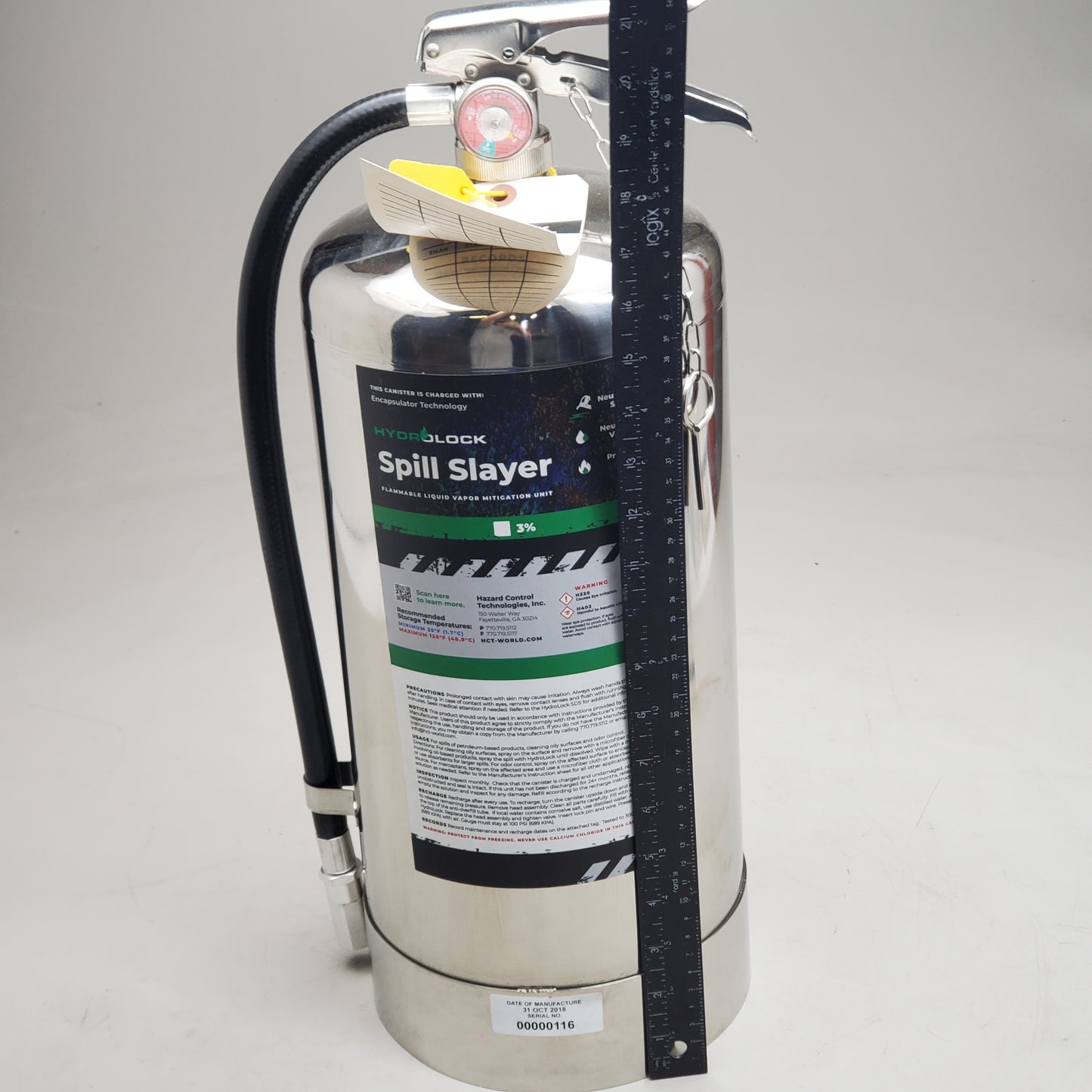 HYDROLOCK Spill Slayer Flammable Liquid Vapor Mitigation Unit Silver Fire Extenguisher 00000116