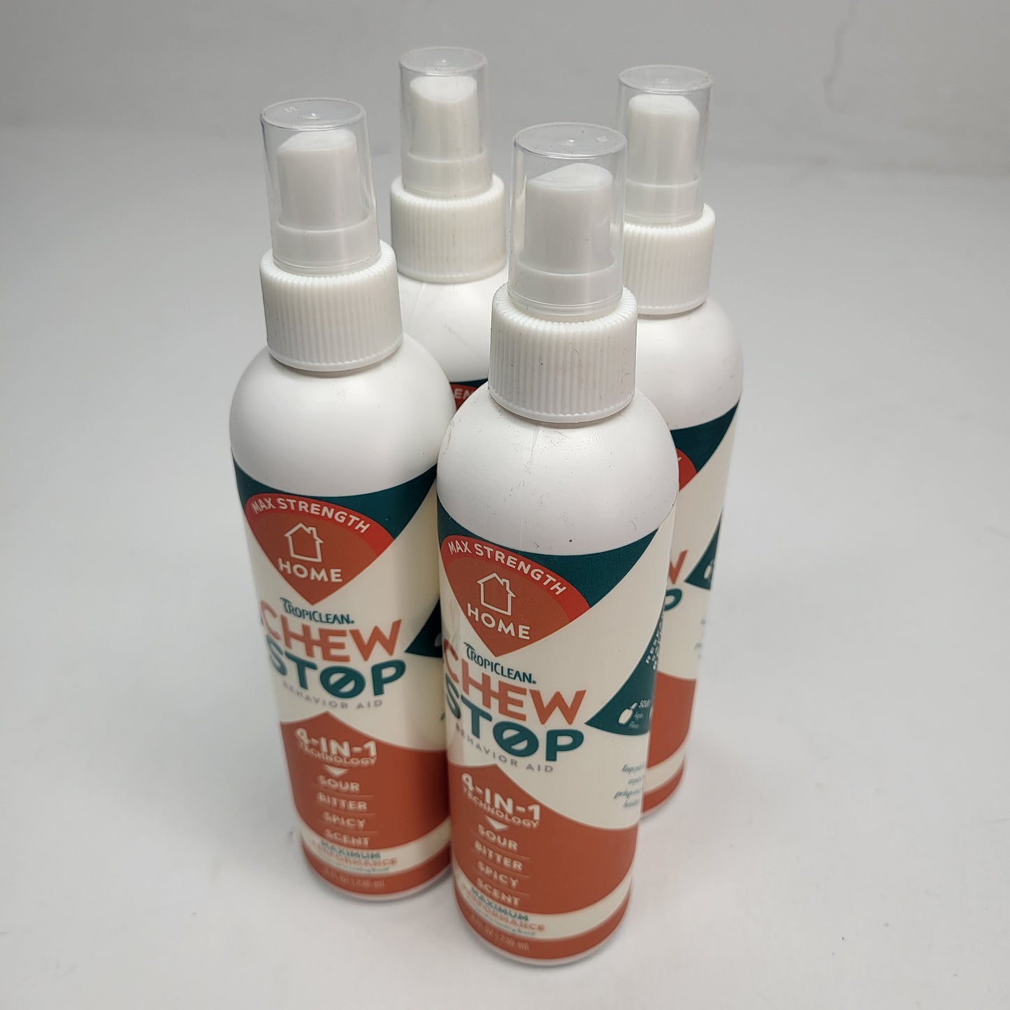 ZA@ TROPICLEAN (4 PACK) Chew Stop Pet 4-in-1 Max Strength Behavior Aid  8 oz