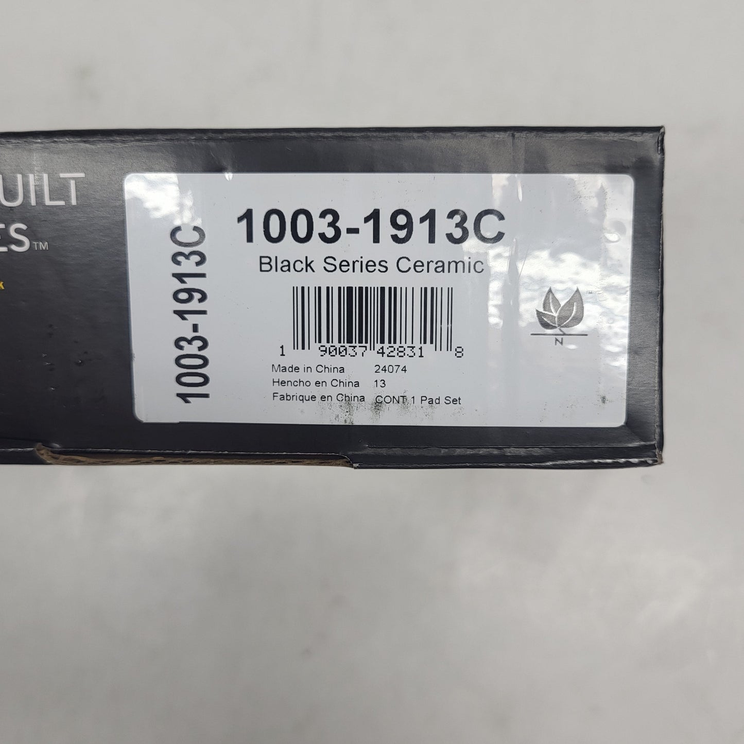 QUALITY-BUILT Ceramic Disc Brake Pad Set Black Front 1003-1913C