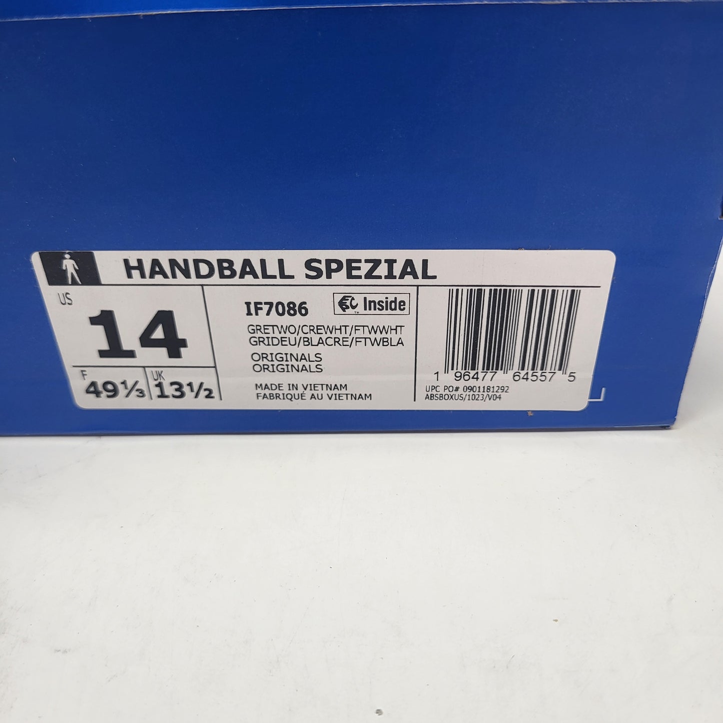 ADIDAS Handball Speziel Originals Sz 14 Grey Two/ Cream White IF7086 (As - Is)