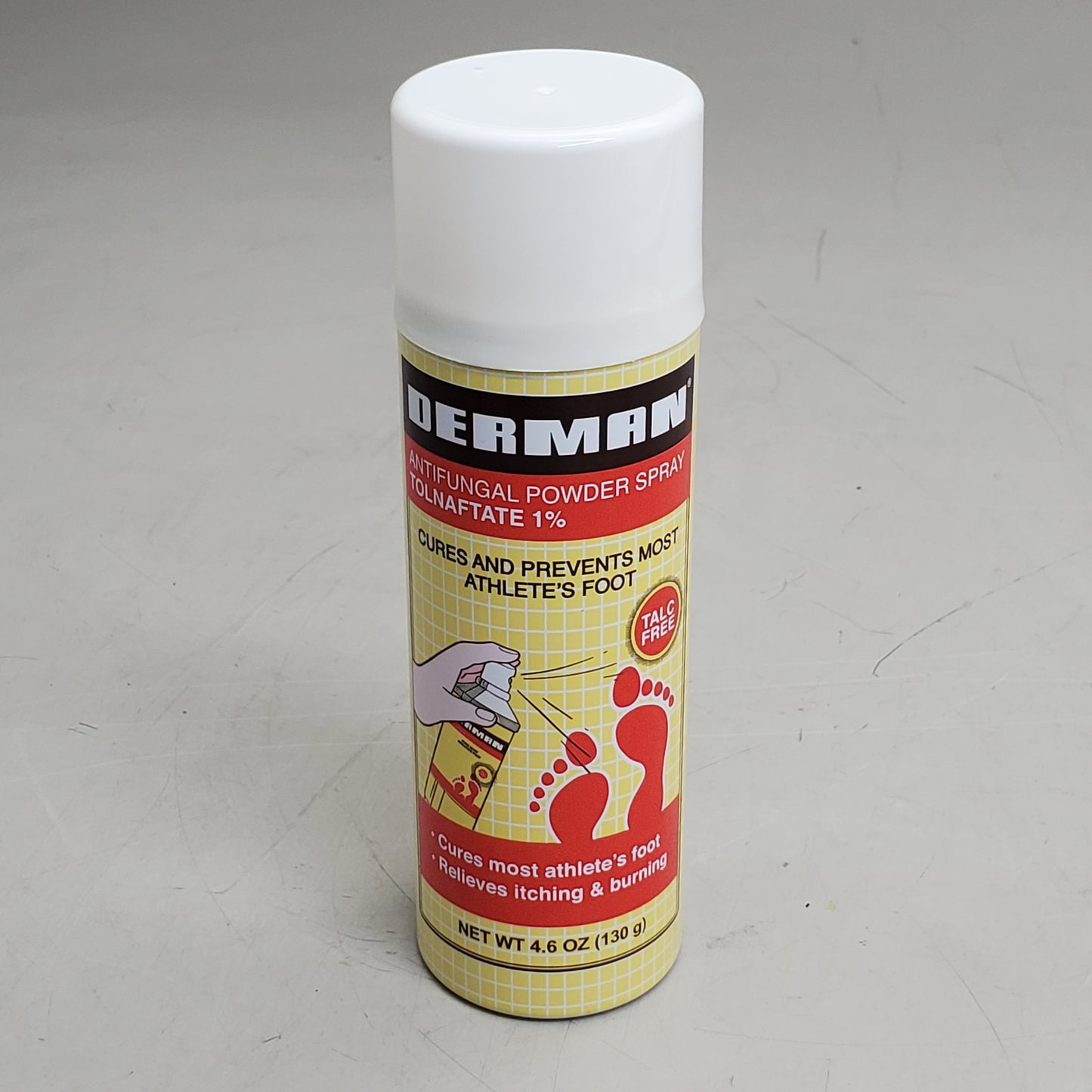 DERMAN (3 Pack) Antifungal Powder Spray Tolnaftate 1% For Athletes Foot 4.6 OZ BB 12/26