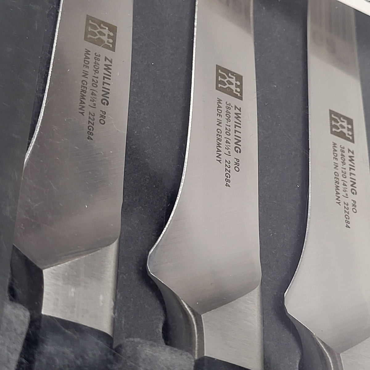 ZWILLING J.A. HENCKELS Steak Knife Set of 4 Black/Silver 38430-002 1002866