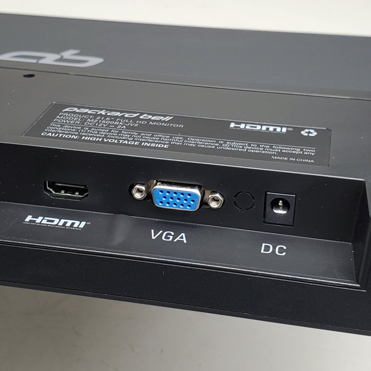 PACKARD BELL Airframe Ultra-slim Bezel Full Hd Monitor 21.5" Black M21500BK-JV2