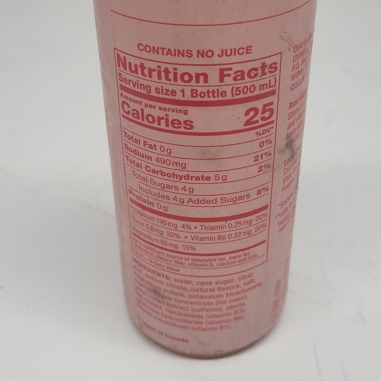 ZA@ UNWELL (12 PACK) Hydration Electrolyte Drink Strawberry 16.9oz