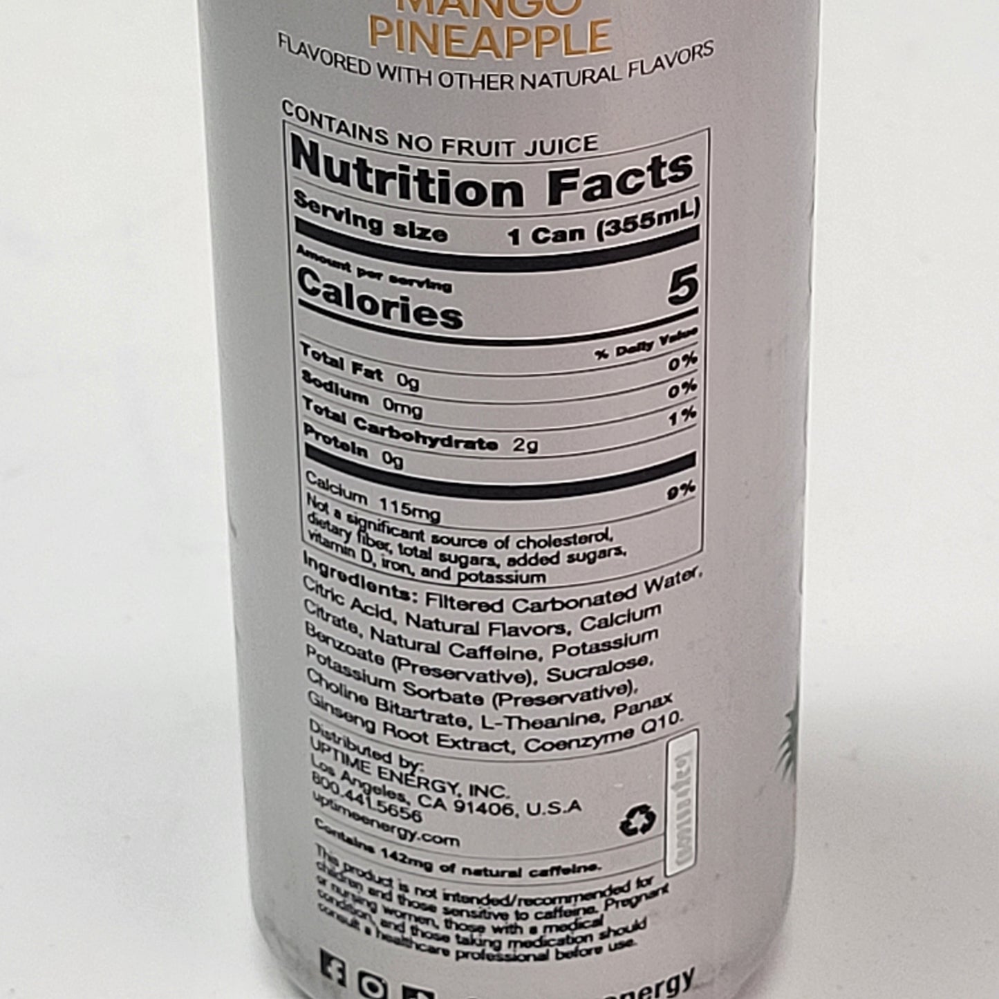ZA@ UPTIME ENERGY DRINK Tropical Variety Zero Sugar Zero Sugar 12 oz BB 05/27