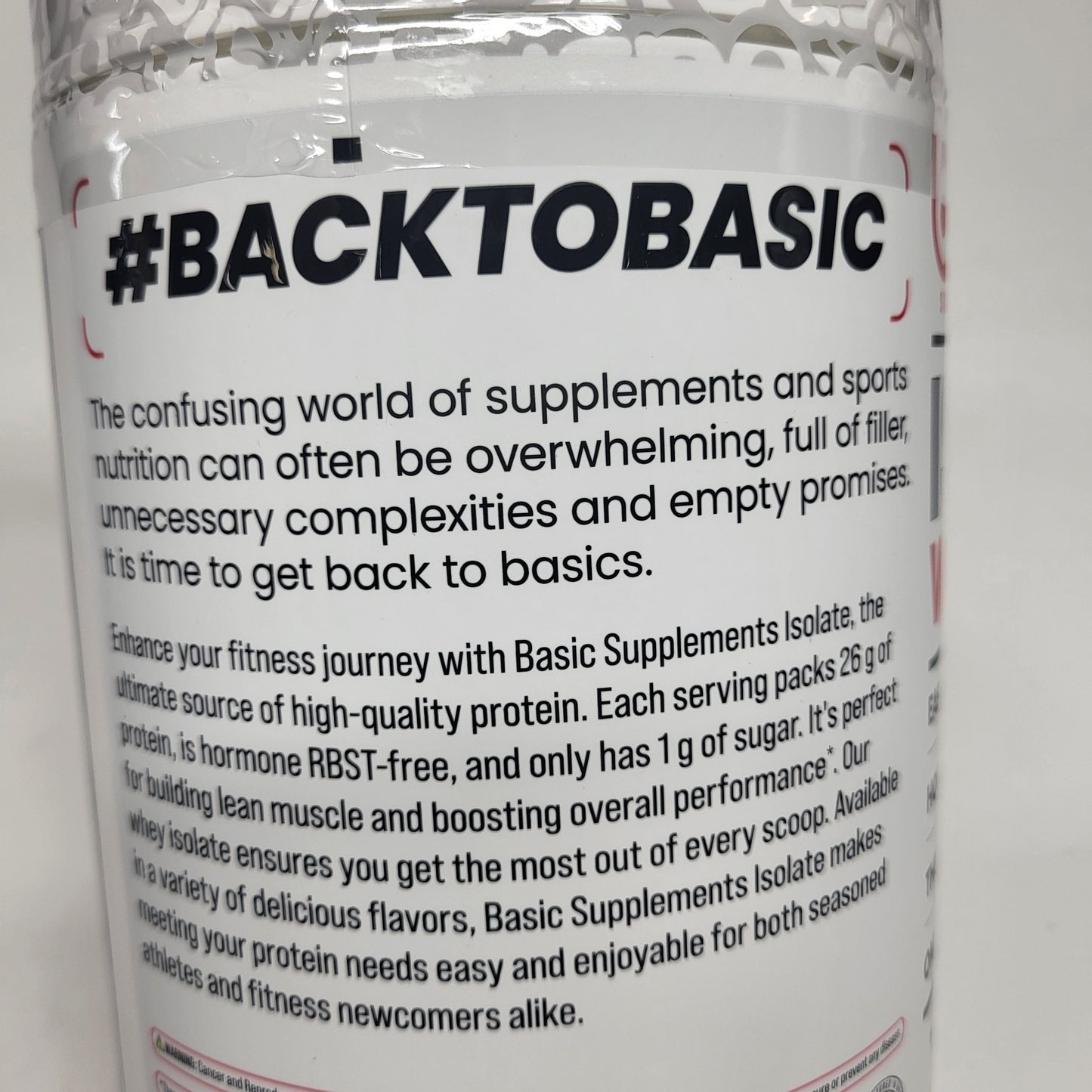BASIC Basic Whey Isolate Zero-fat High-quality Protein Vanilla 2lbs BB 05/28