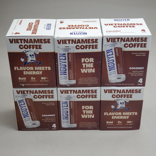 ZA@ NGUYEN COFFEE SUPPLY (24 Pack) Vietnamese Coffee Coconut 7.5 fl oz BB 11/25 (AS-IS, some boxes need to be removed or cleaned) C