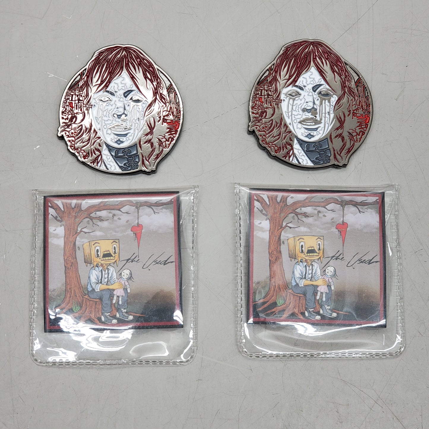THE USED (2 Pack) Self Titled Medallion Collector Coin 2" Red / White
