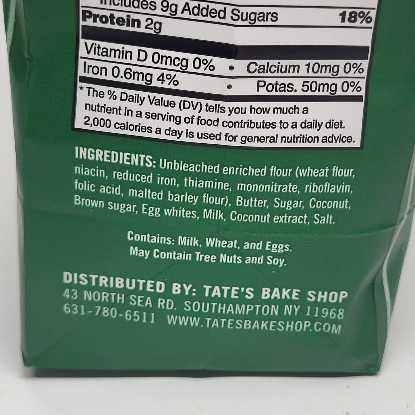 TATE'S BAKE SHOP (12 PACK) Coconut Crisp Thin Cookies 7 oz BB 11/26