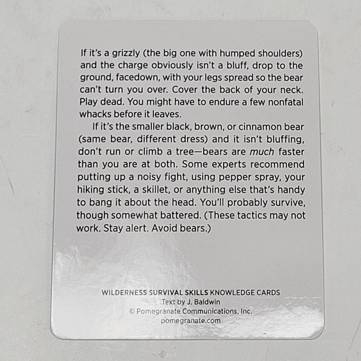 ZA@ POMEGRANATE Wilderness Survival Skills 48 Count Knowledge Cards