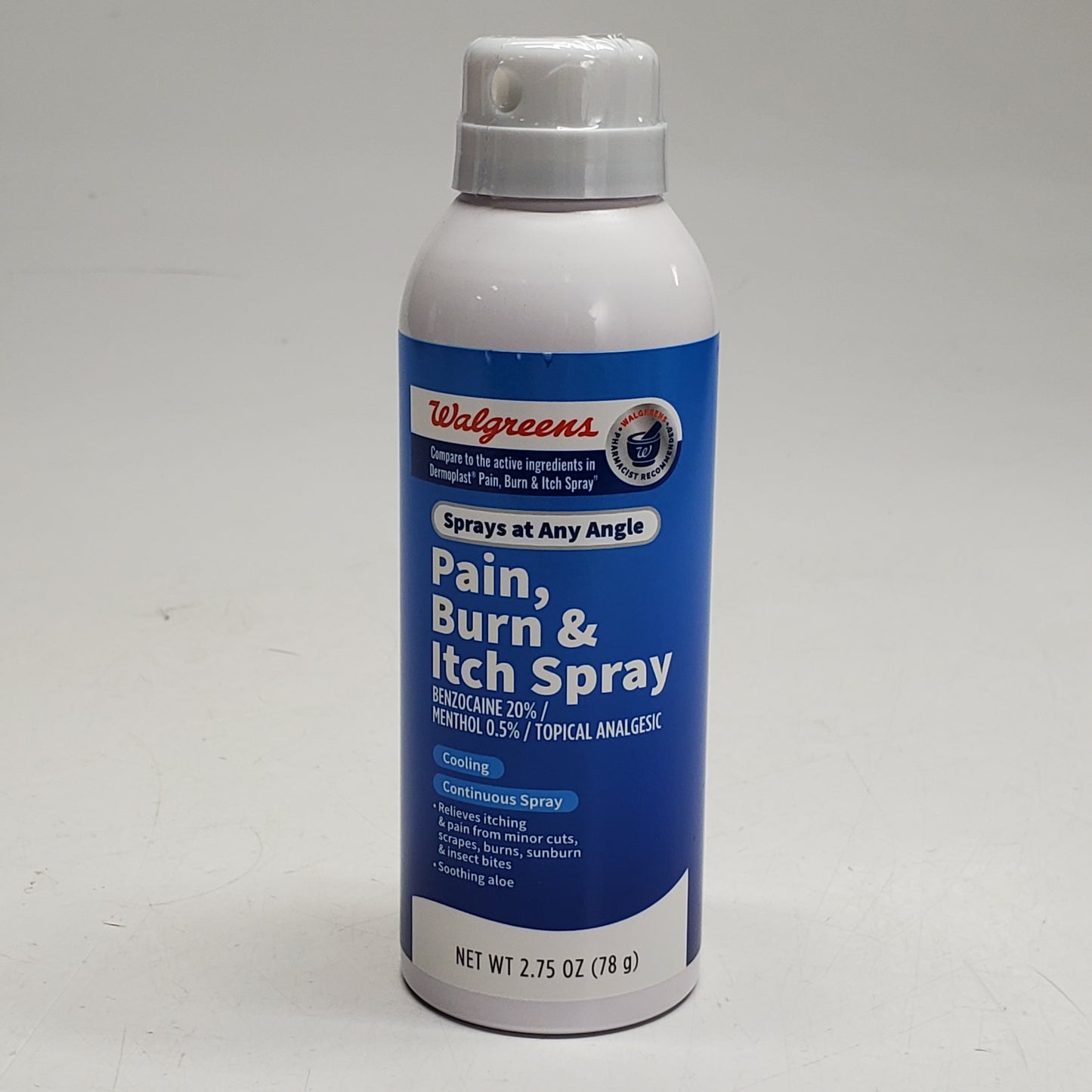 WALGREENS Pain, Burn & Itch Spray Topical Analgesic 2.75 OZ BB 02/27