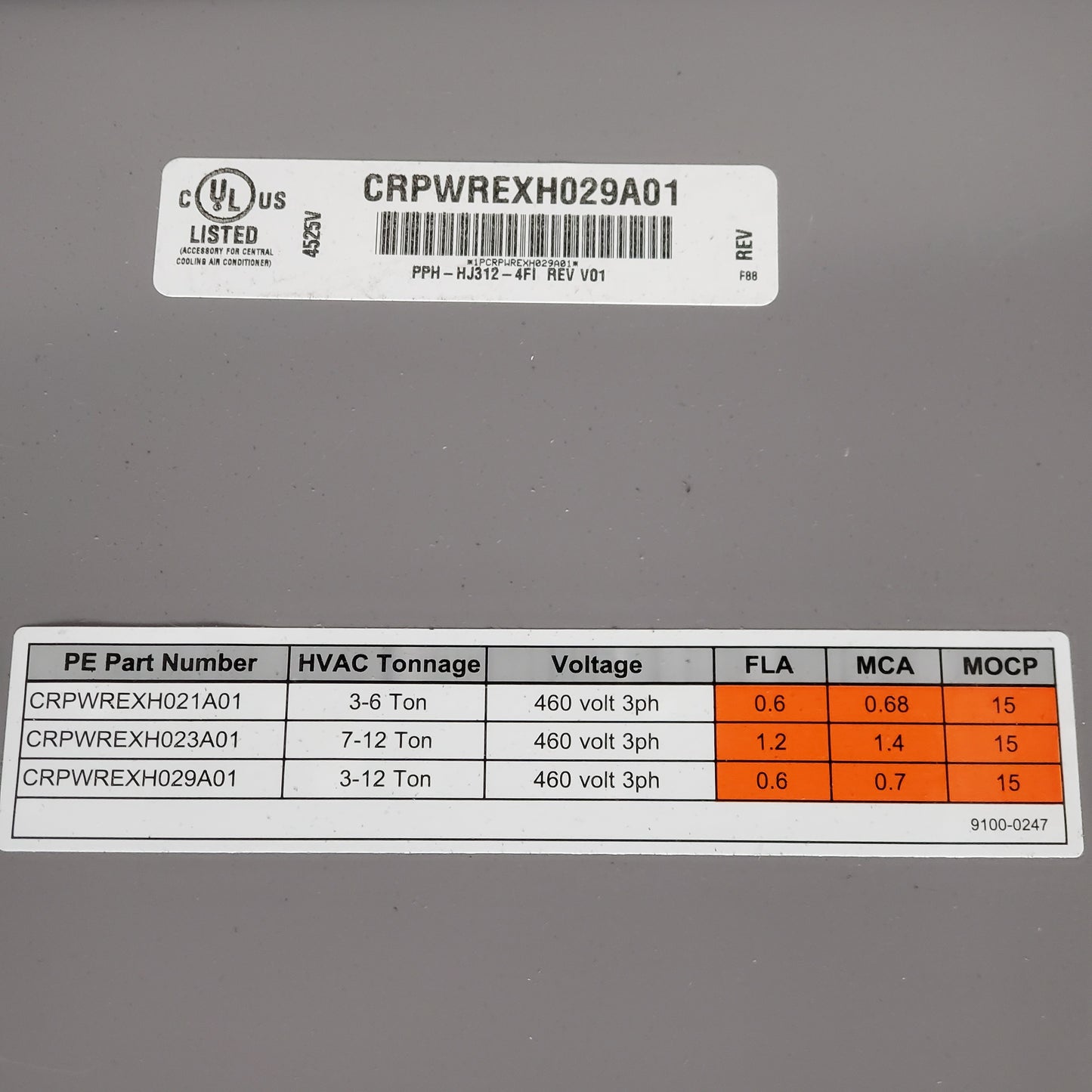 ECONOMISER Horizantal Power Exhaust Fan W/ Berometric Reliev Damper CRPWREXH029A01 (New Other)