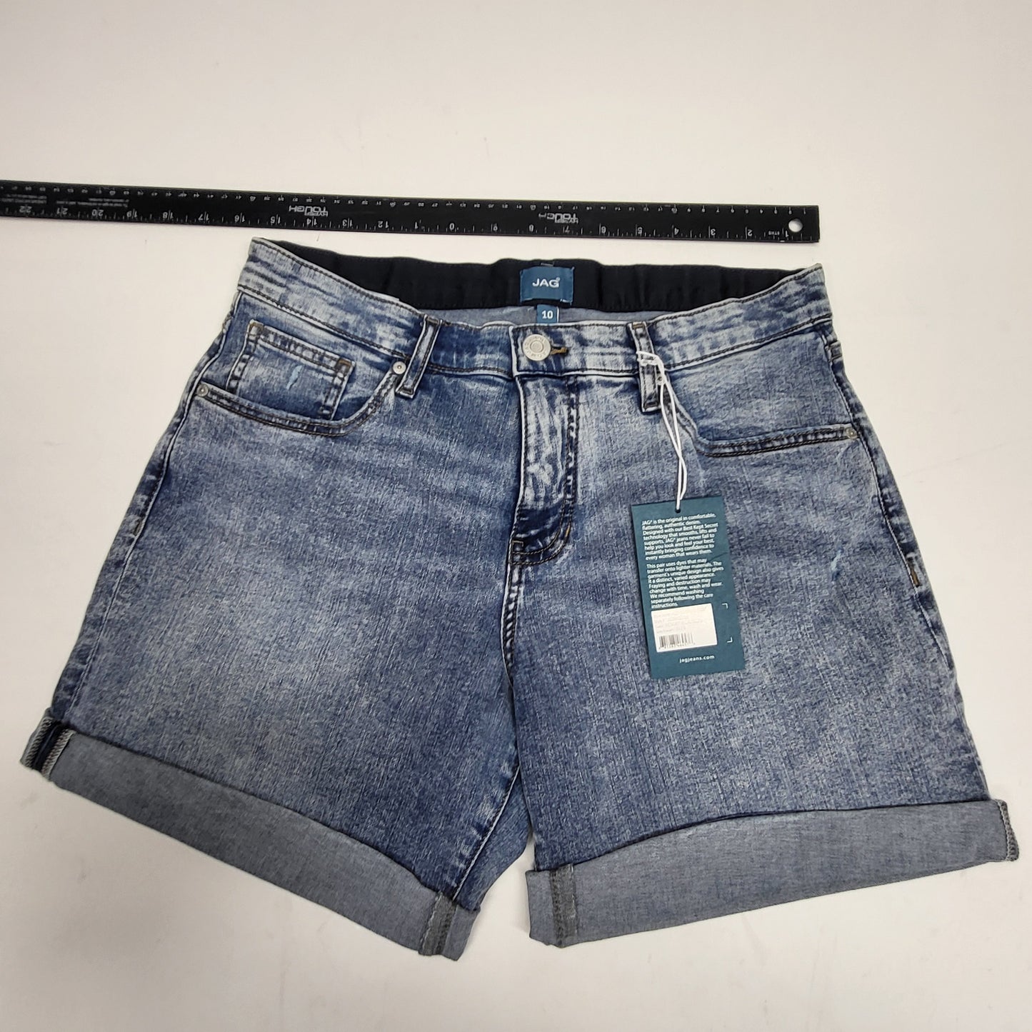 JAG Alex Mid Rise Boyfriend Short Womens Sz 10/5 Resort Blue J5124SSJ124