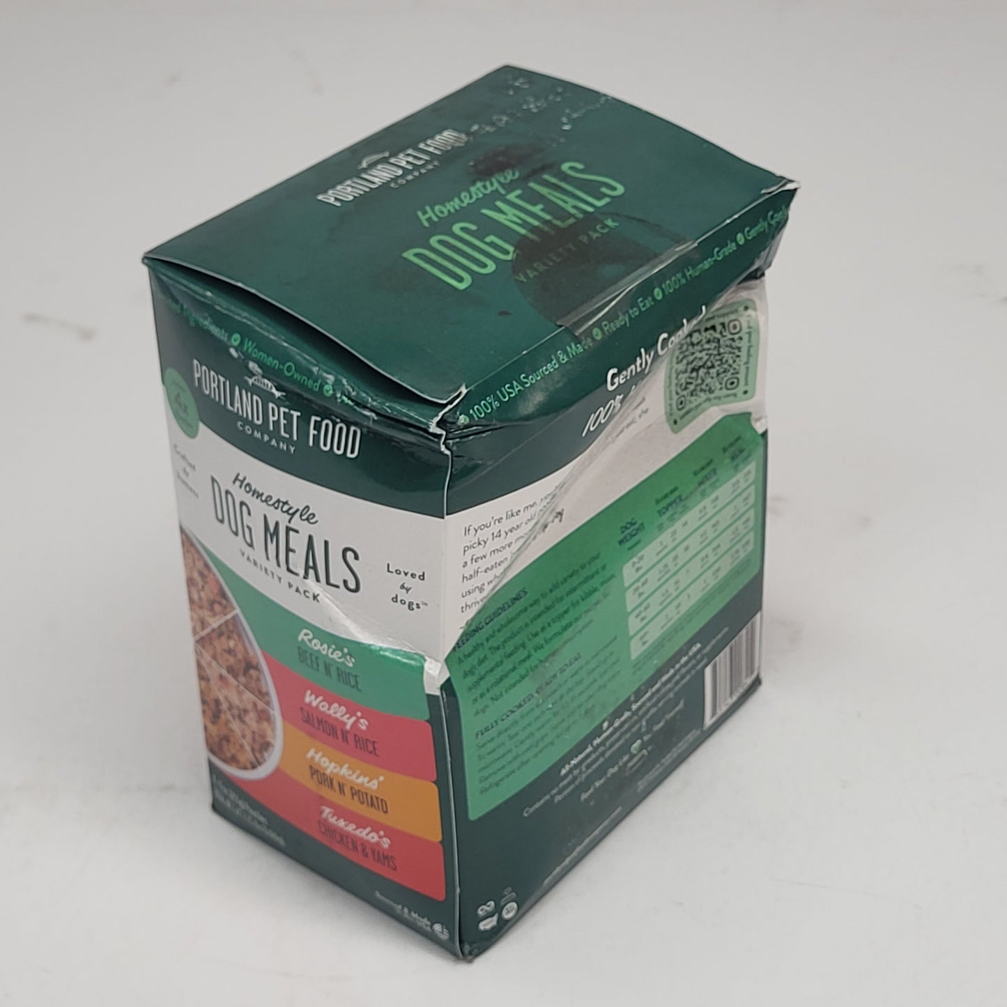 PORTLAND PET FOOD Dog Meals Variety Pack 4 Pouches 4-9 oz BB 05/27 (AS IS)