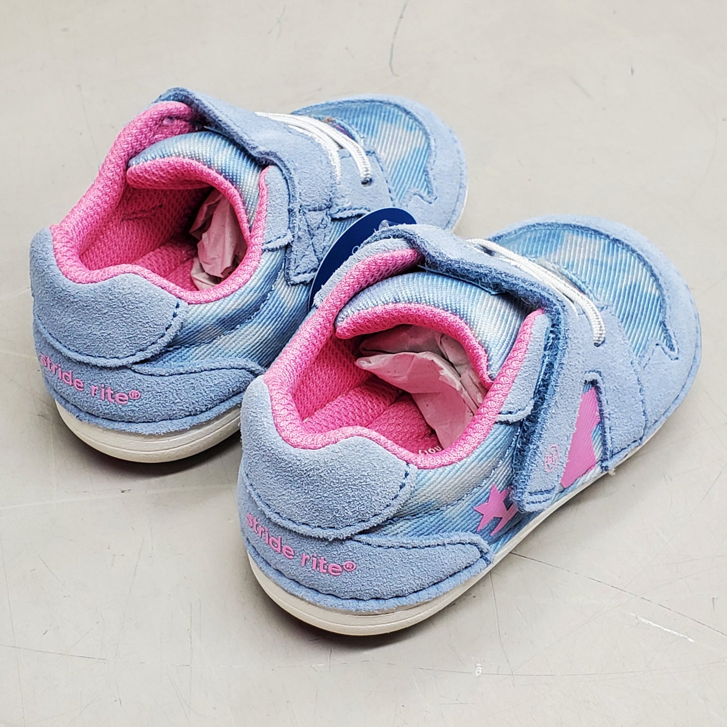 STRIDE RITE SM Waverly Sneaker Shoes Toddler SZ 4W Chambray BG038406