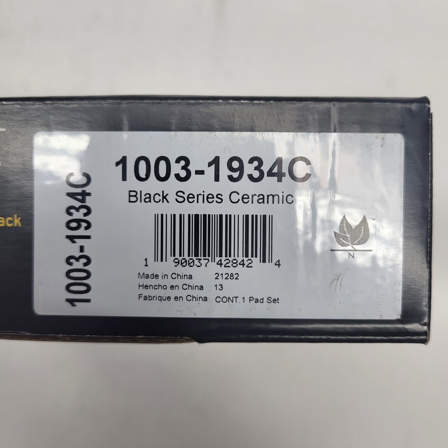 QUALITY-BUILT Ceramic Disc Brake Pad Set Black Rear 1003-1934C