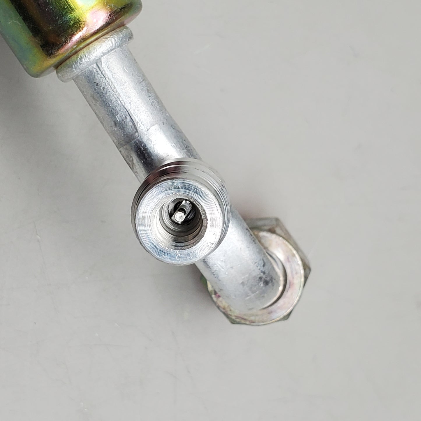 GA Beadlock A/C Fitting Crimp On Female O Ring  90 degree W 1/4" port