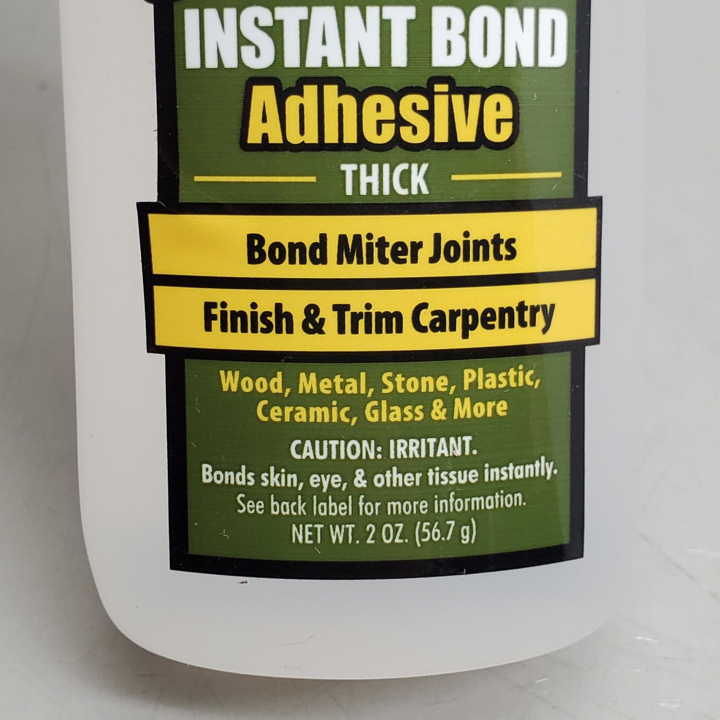 TITEBOND Instant Bond Thick Wood Adhesive 2 Oz 6221 For Miter Joints Finish & Trim Carpentry