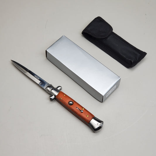 ZA@ ARMED FORCE TACTICAL Hand Crafted OTF Pocket Knife 9" Knife 4"Blade White ST-7IV