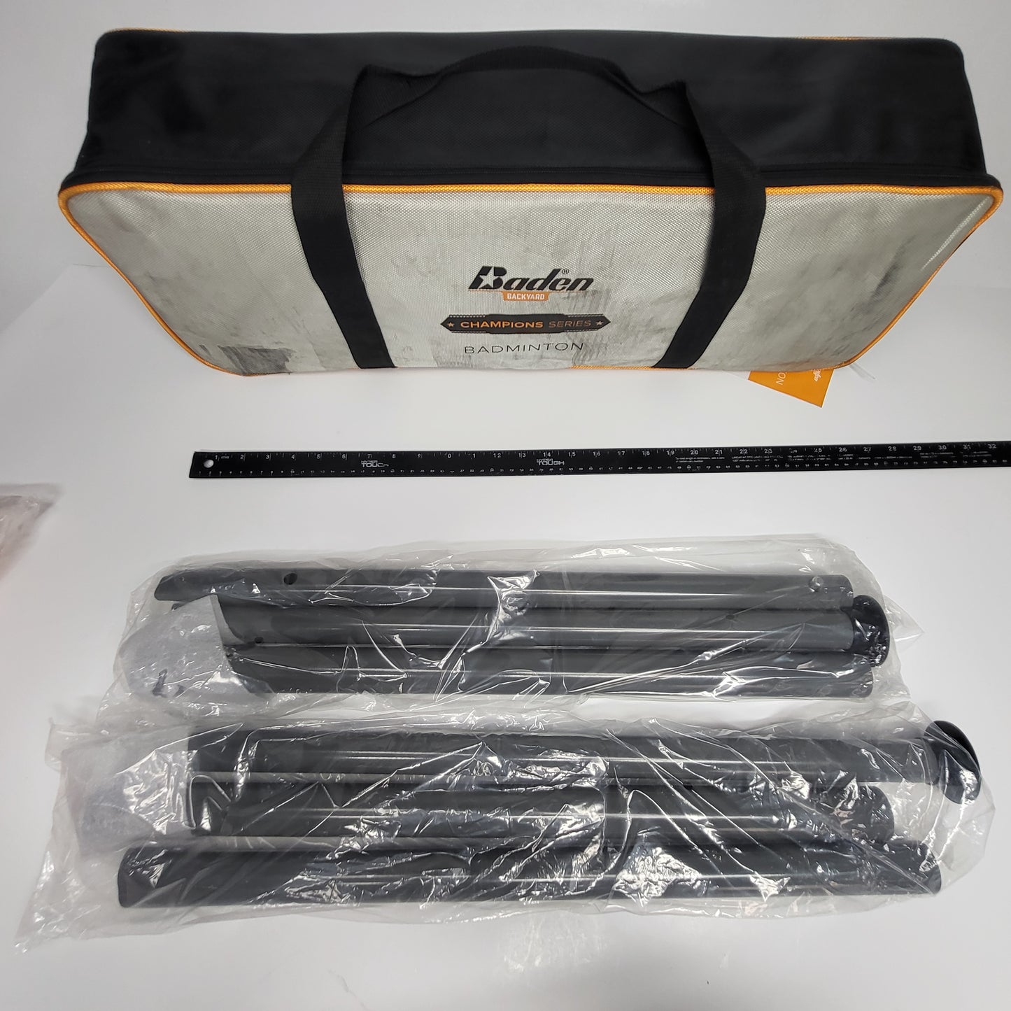 ZA@ BADEN BACKYARD Badminton Champion Series Set Easy Setup Black/Orange (As Is)