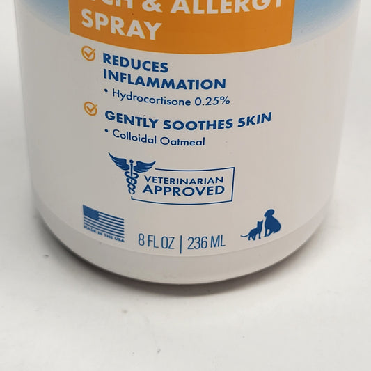 TROPICLEAN Homevet Medicated Itch & Allergy Spray 8 oz BB 05/28