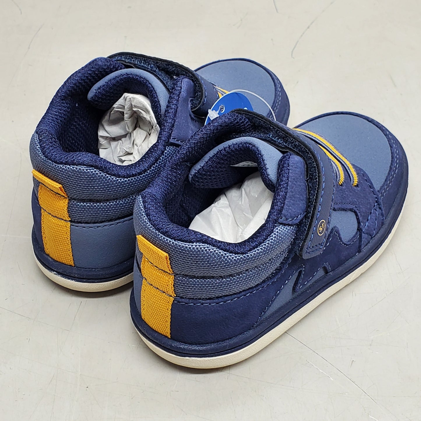 STRIDE RITE SRT Ames Sneaker Shoes Toddler SZ 8W Navy BB038804