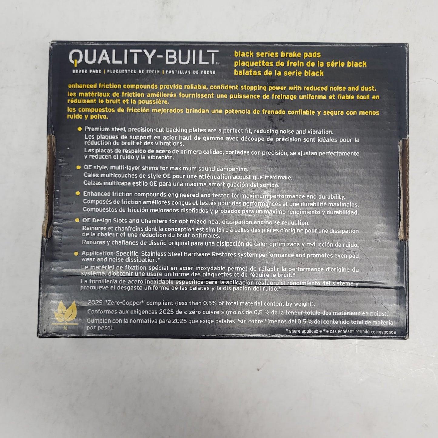 QUALITY-BUILT Ceramic Disc Brake Pad Set Black Front 1003-1273C