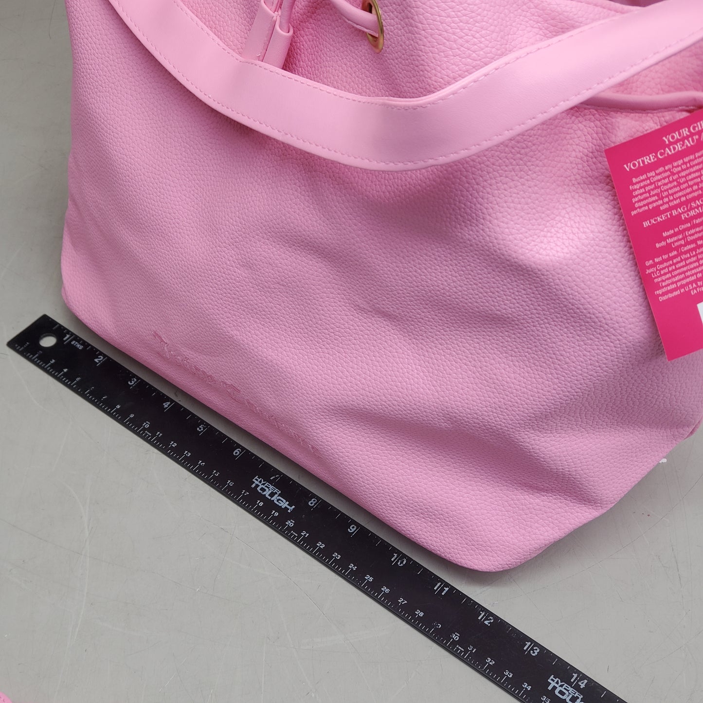 ZA@ JUICY COUTUR Large Tote Bag Pvc 12"x12" Pink A0134950 G