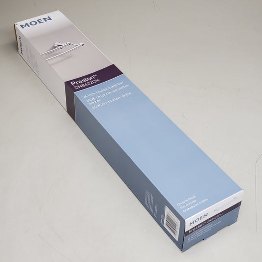 MOEN Preston Towel Bar Double Bar 24" Chrome Finish DN8422CH